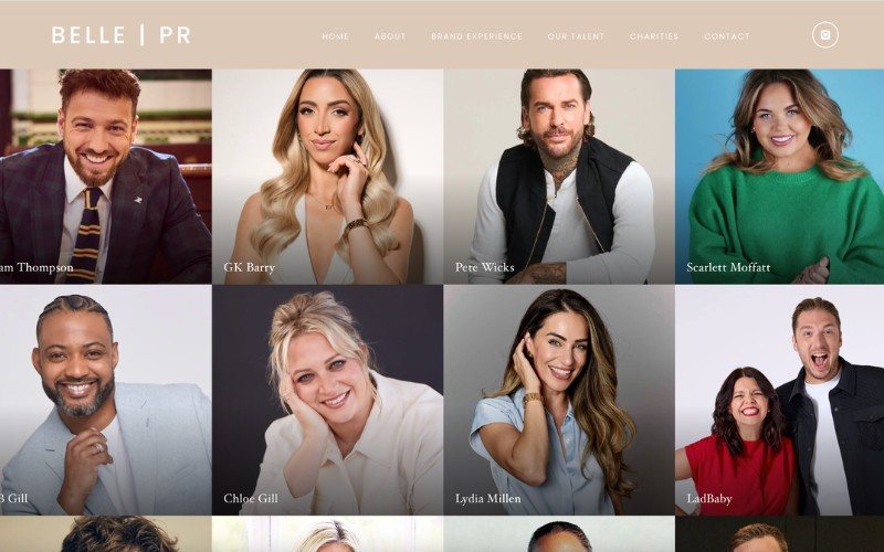 Belle PR website by protechmedia
