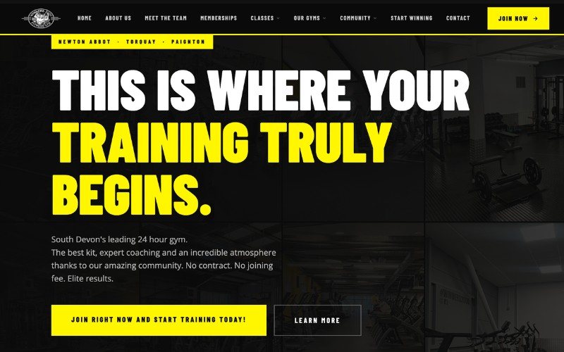 Winners2000 gym website by protechmedia